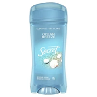 Antisudorifique et désodorisant gel clarté Secret Fraîcheur pour femmes, parfum Brise marine 73G