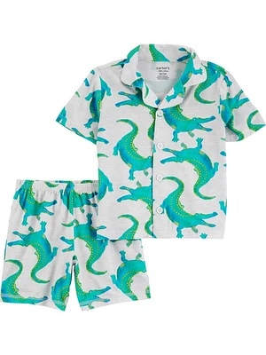 Carter's Child of Mine Ensemble de pyjama 2 pièces Gator gris pour bébé et tout-petit garçon Tailles 6-9M - 5T