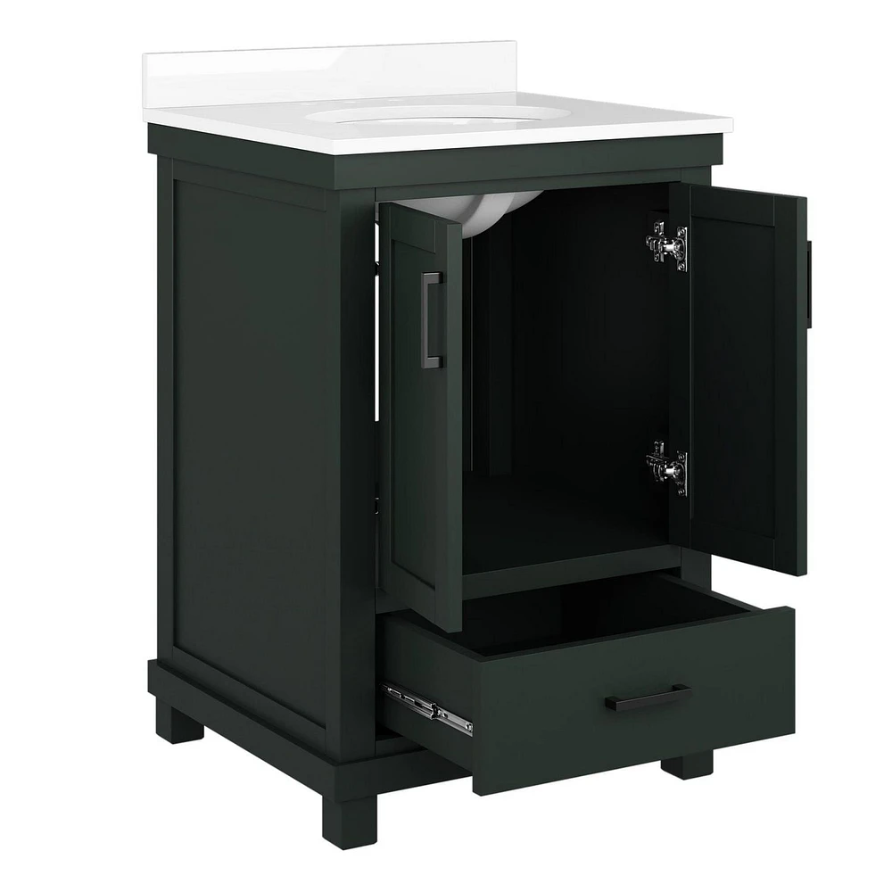 DHP Sunnybrooke 24 Inch Bathroom Vanity, Green