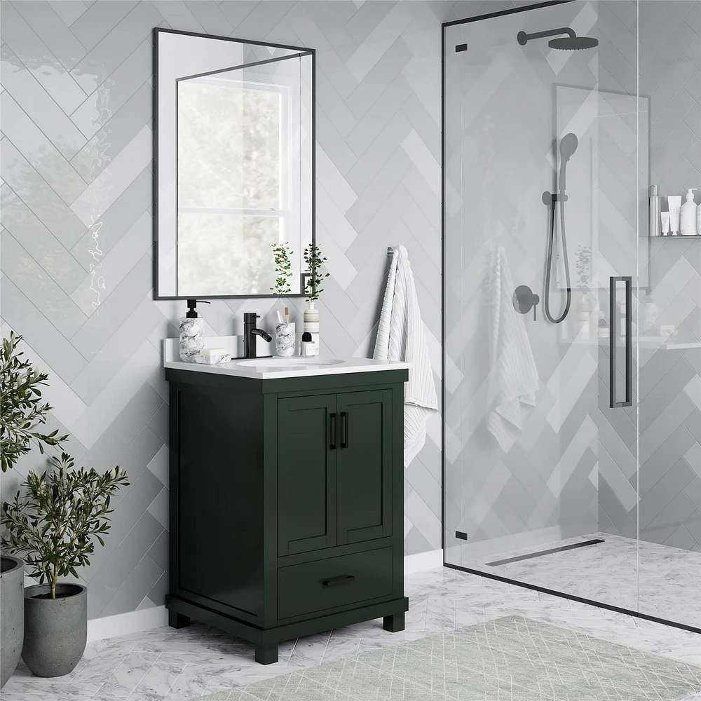 DHP Sunnybrooke 24 Inch Bathroom Vanity, Green