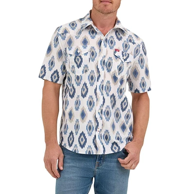 Wrangler Men's Short Sleeve Western Shirt