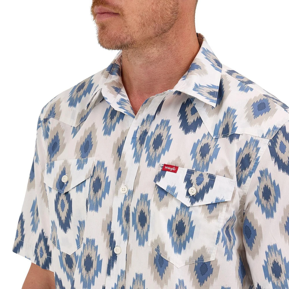 Wrangler Men's Short Sleeve Western Shirt