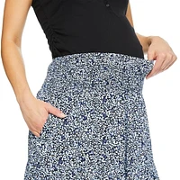 Paisley Sky Maternity Tiered Midi Skirt
