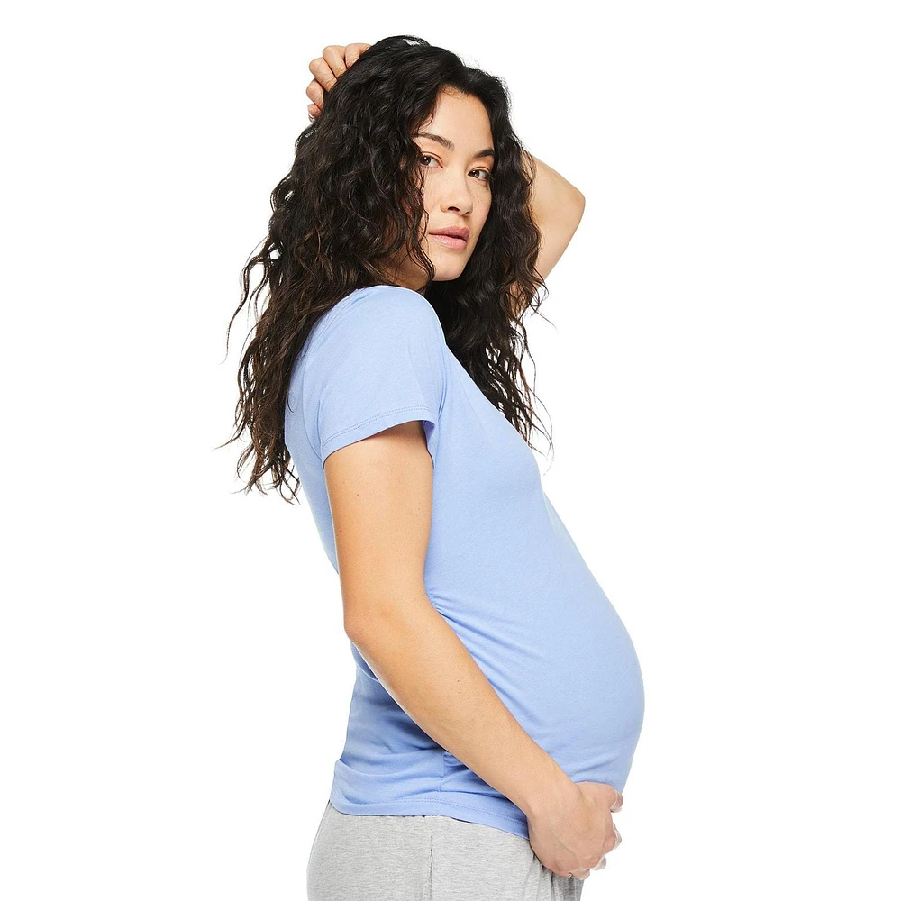 Paisley Sky Maternity Short Sleeve Crew Neck Tee
