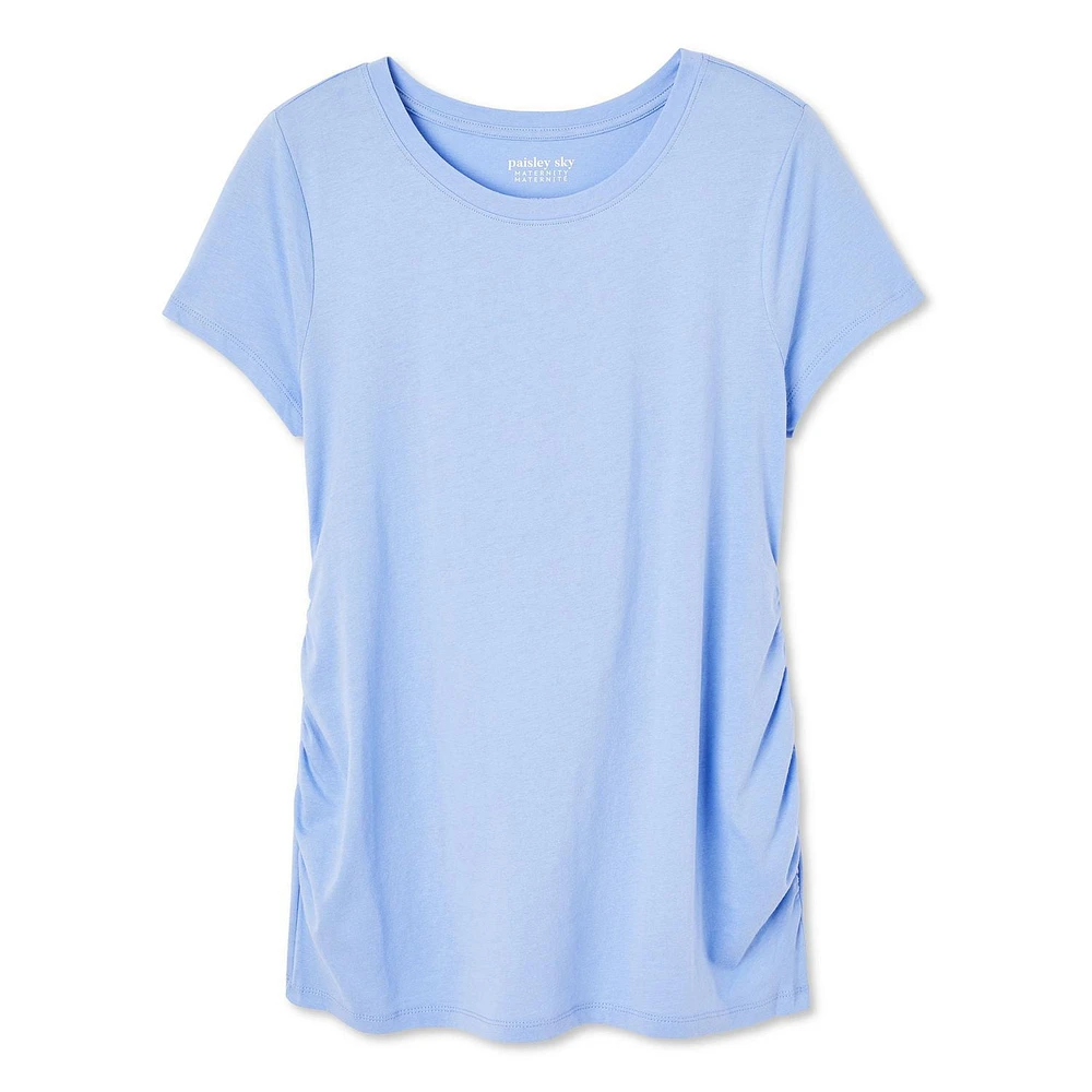 Paisley Sky Maternity Short Sleeve Crew Neck Tee