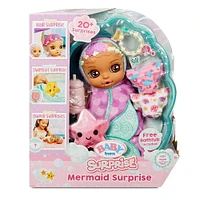 BABY born Surprise Mermaid Surprise-Baby Doll with Purple Towel