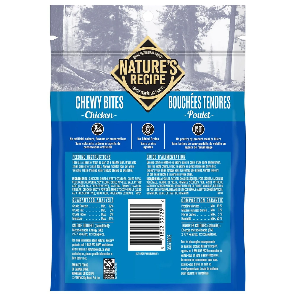 Nature's Recipe Chewy Bites gâteries pour chiens au poulet 227g-454g