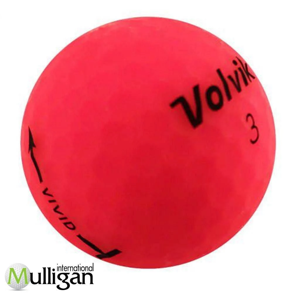 Mulligan - 12 Volvik Vivid Matte Pink 5A Pristine Recycled Used Golf Balls