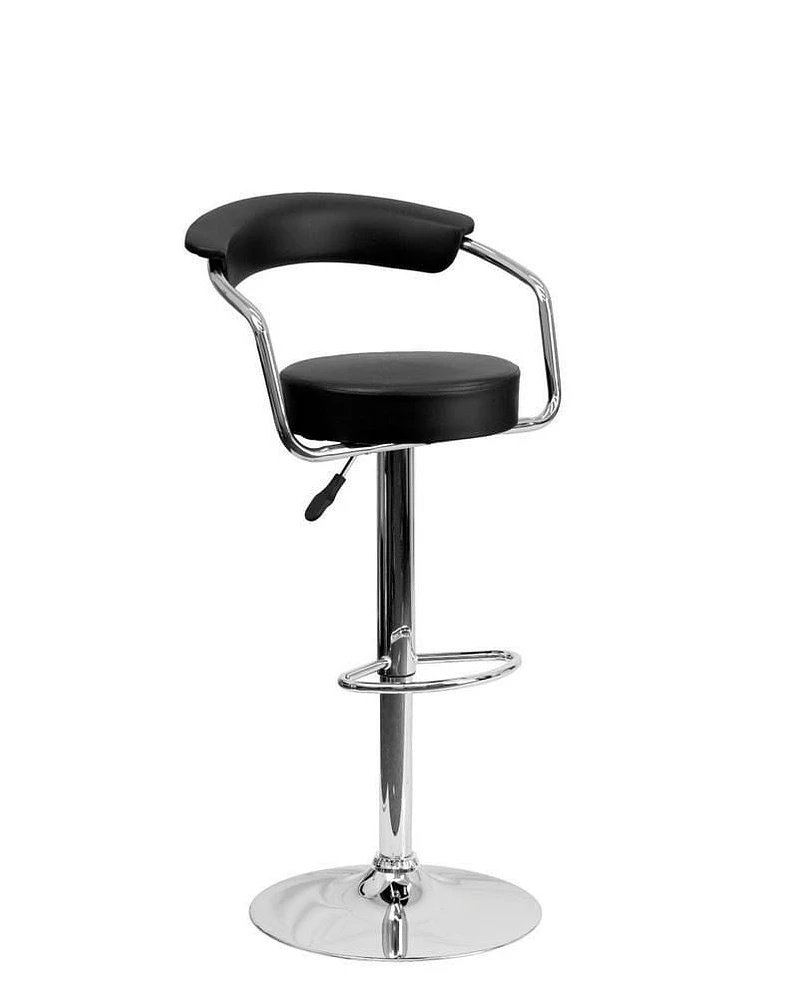 Quintin Adjustable Stool in Black