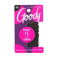 Goody Ouchless® Elastiques pour cheveux noirs - Sans métal - Attaches douces pour cheveux - 36Ct Goody Élastiques