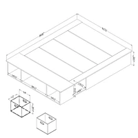 South Shore Vito Storage Bed Queen White