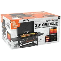 Blackstone 2-Burner 28” Propane Griddle with Hood and Omnivore Griddle Plate