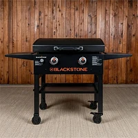 Blackstone 2-Burner 28” Propane Griddle with Hood and Omnivore Griddle Plate