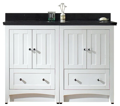 American Imaginations 35.5-in. W Floor Mount White Vanity Set For 3H4-in. Drilling  AI-17777