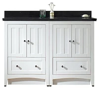 American Imaginations 35.5-in. W Floor Mount White Vanity Set For 3H4-in. Drilling  AI-17777