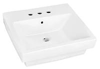 American Imaginations 37.75-in. W Wall Mount White Vanity Set For 3H4-in. Drilling  AI-18085