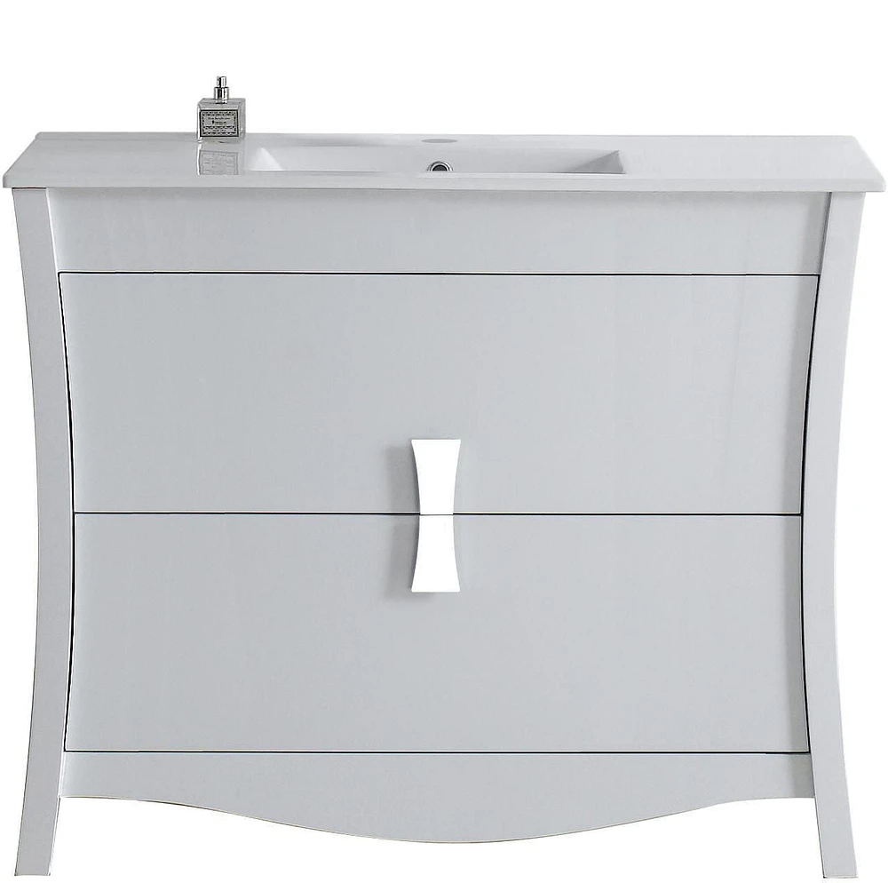 American Imaginations 18.75-in. W Above Counter White Bathroom Vessel Sink For Deck Mount Deck Mount Drilling AI-18317