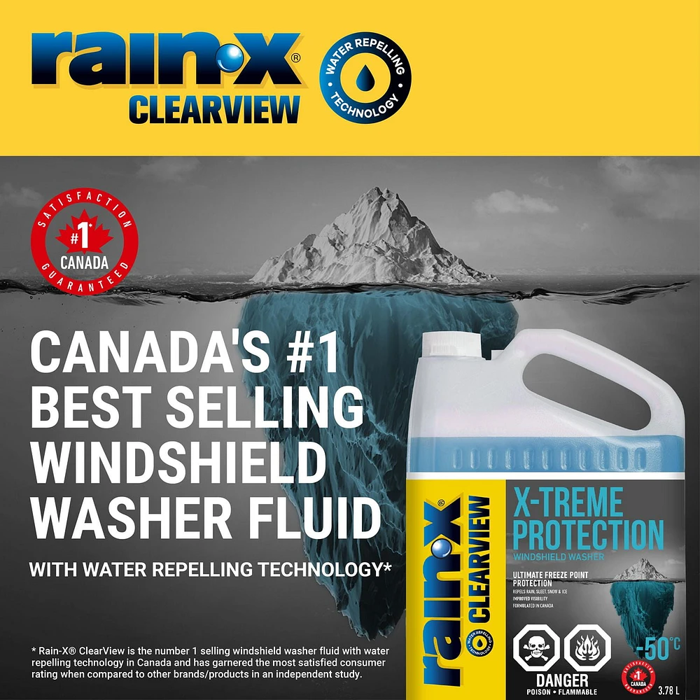 Rain-X ClearView - X-Treme Protection Windshield Washer Fluid, -50°C