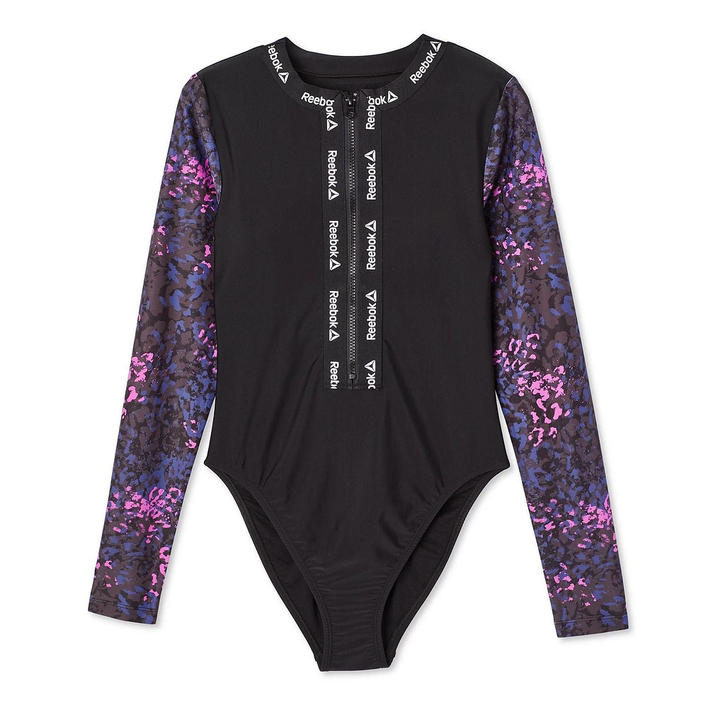 Reebok Long Sleeve Zip Up One Piece, <br>Reebok Swimwear