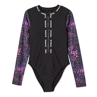 Reebok Long Sleeve Zip Up One Piece, <br>Reebok Swimwear