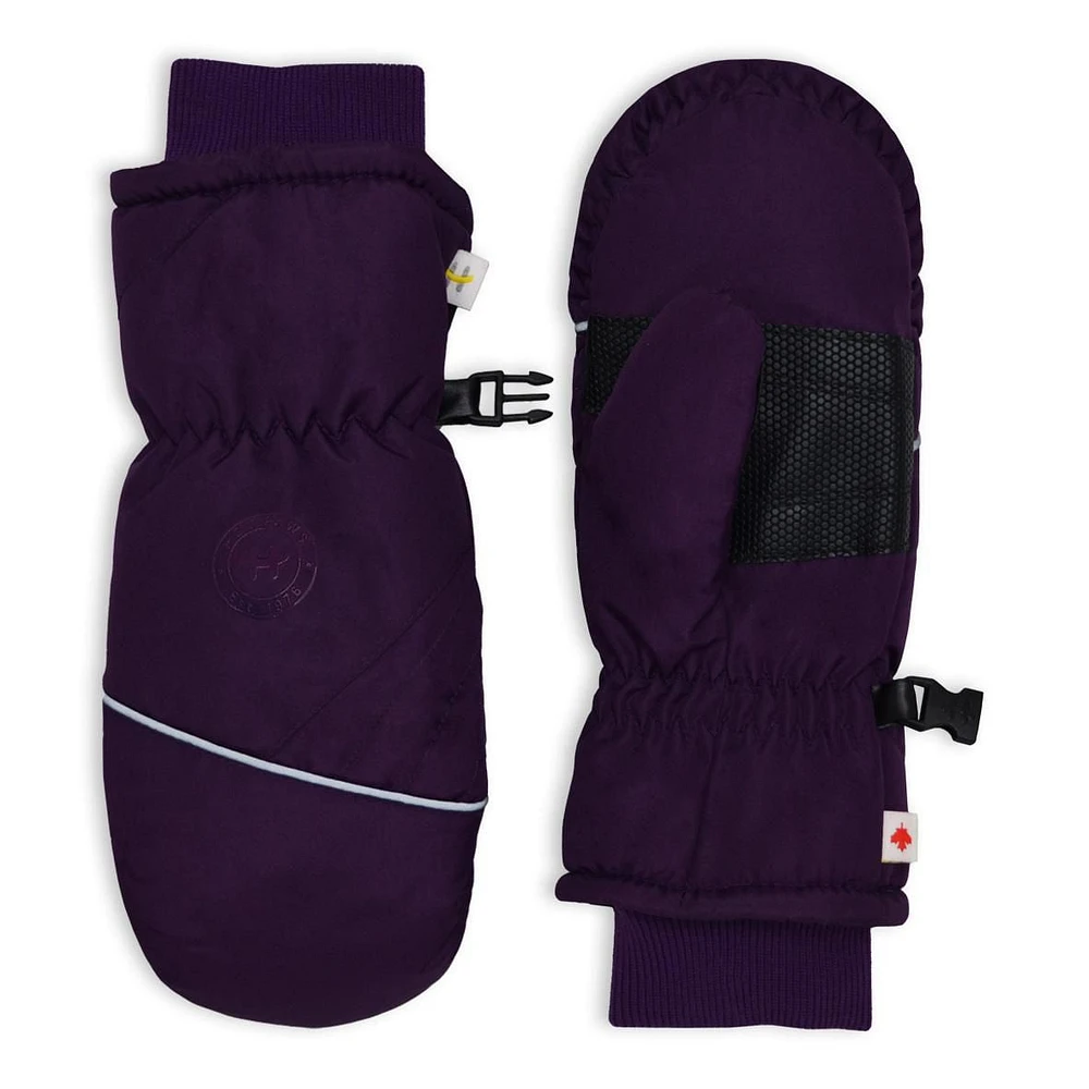 Hot Paws Girls' Ski Mittens with reflective strip