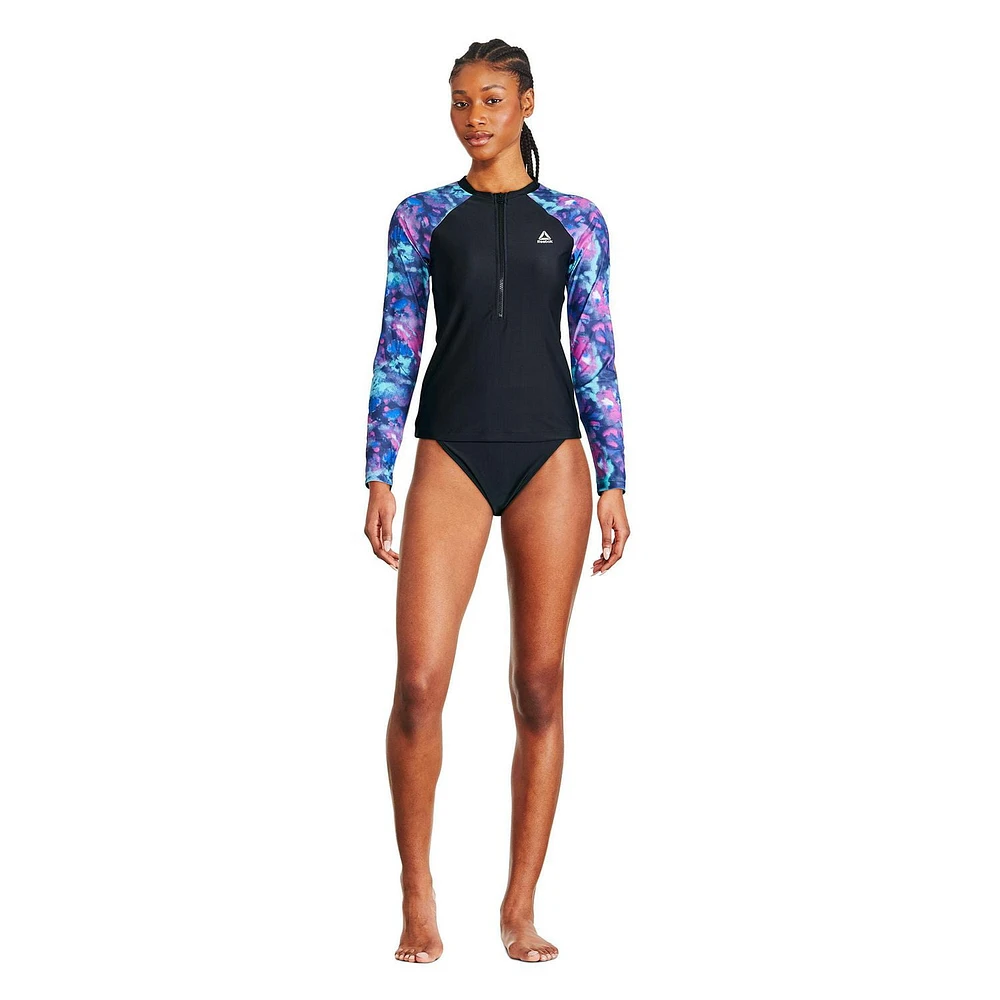Rashguard À Manches Longues Reebok Pour Femmes Maillots De Bain