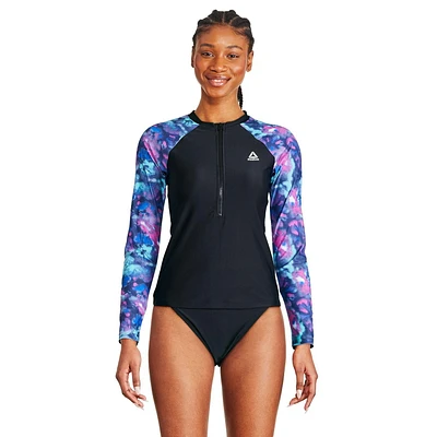 Rashguard À Manches Longues Reebok Pour Femmes Maillots De Bain