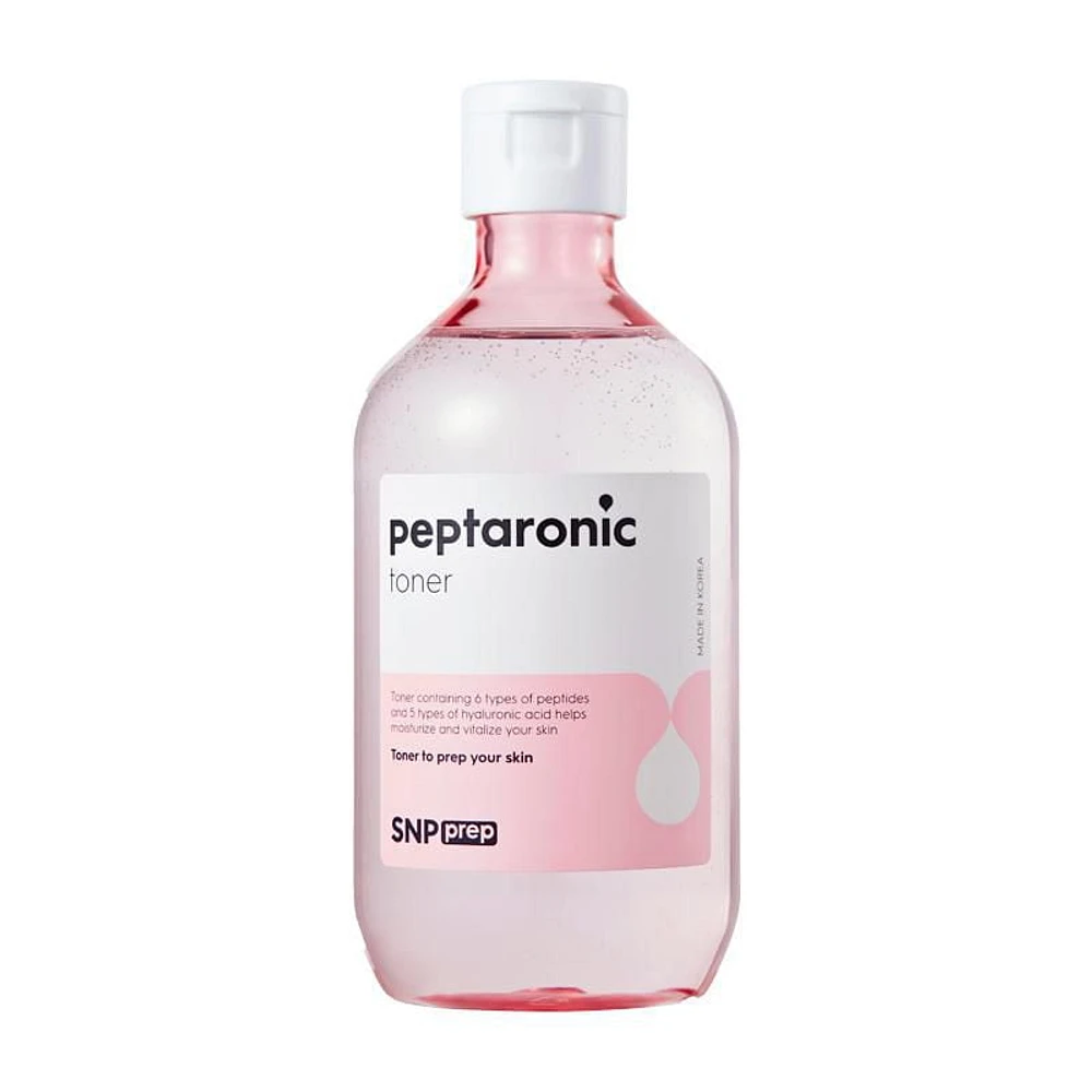 SNP Prep Peptaronic Toner 320ml, Peptide & hyaluronic acid toner boosts skin