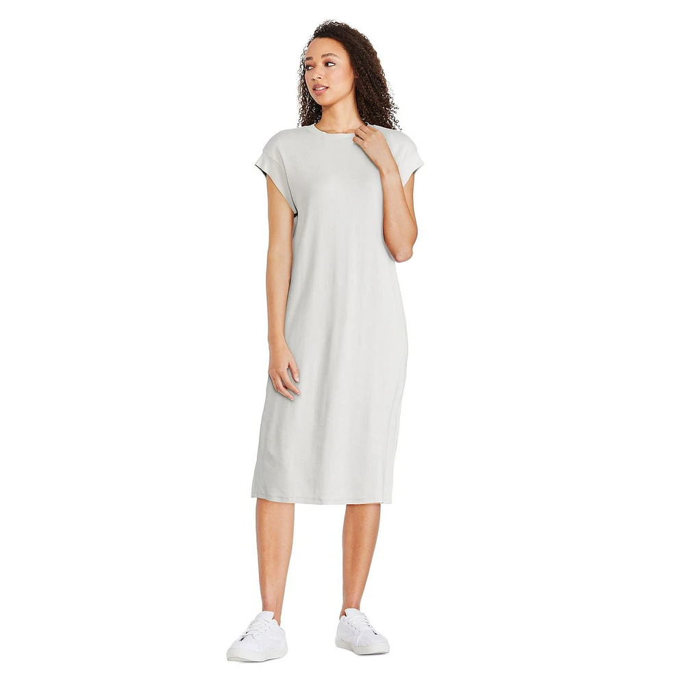 Robe t-shirt mi-longue George pour femmes Tailles TP–TTG