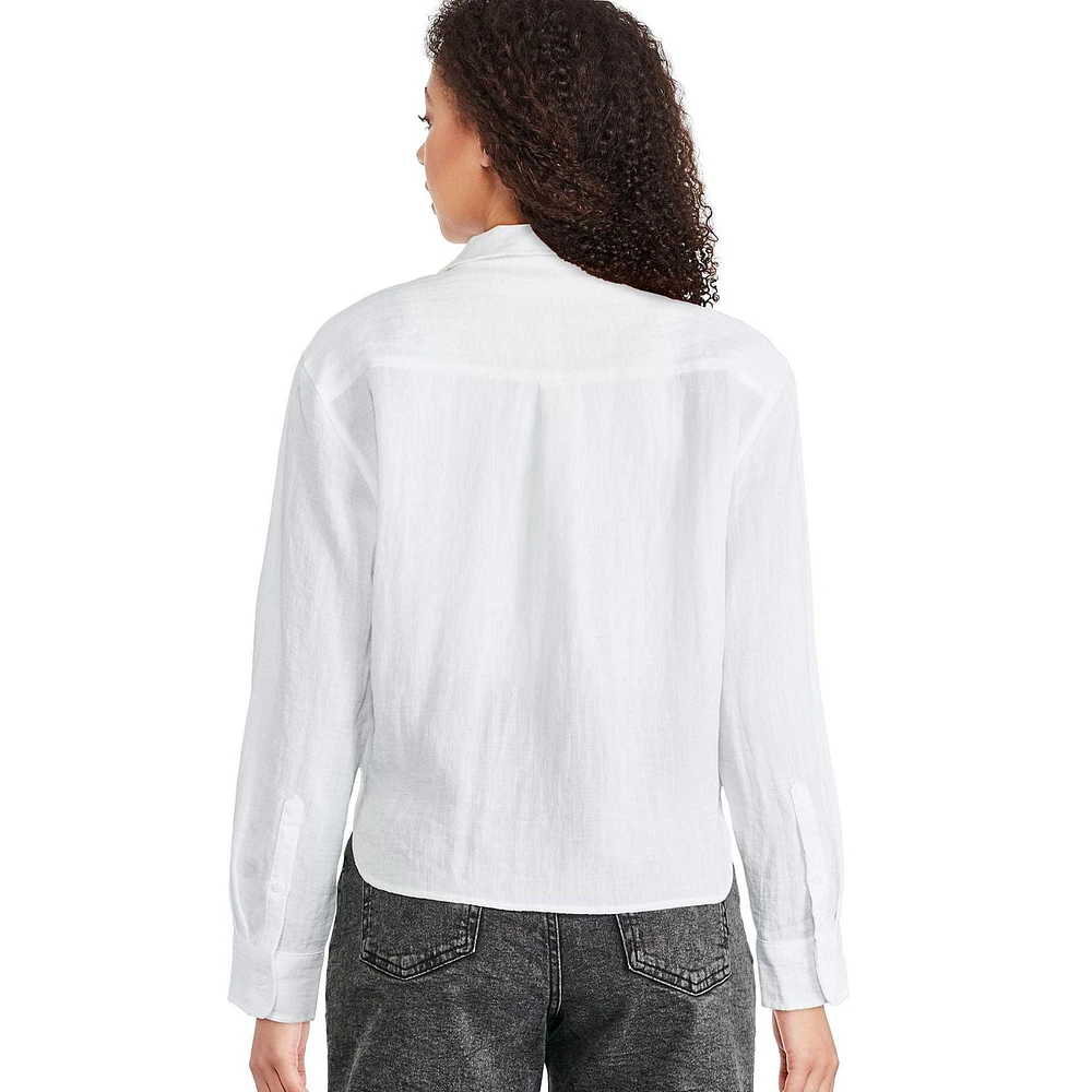 Chemise surdimensionnée écourtée George pour femmes