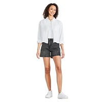 Chemise surdimensionnée écourtée George pour femmes
