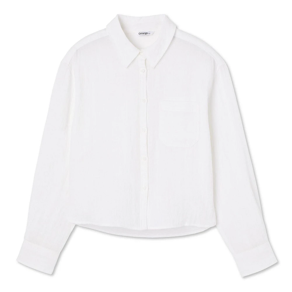 Chemise surdimensionnée écourtée George pour femmes