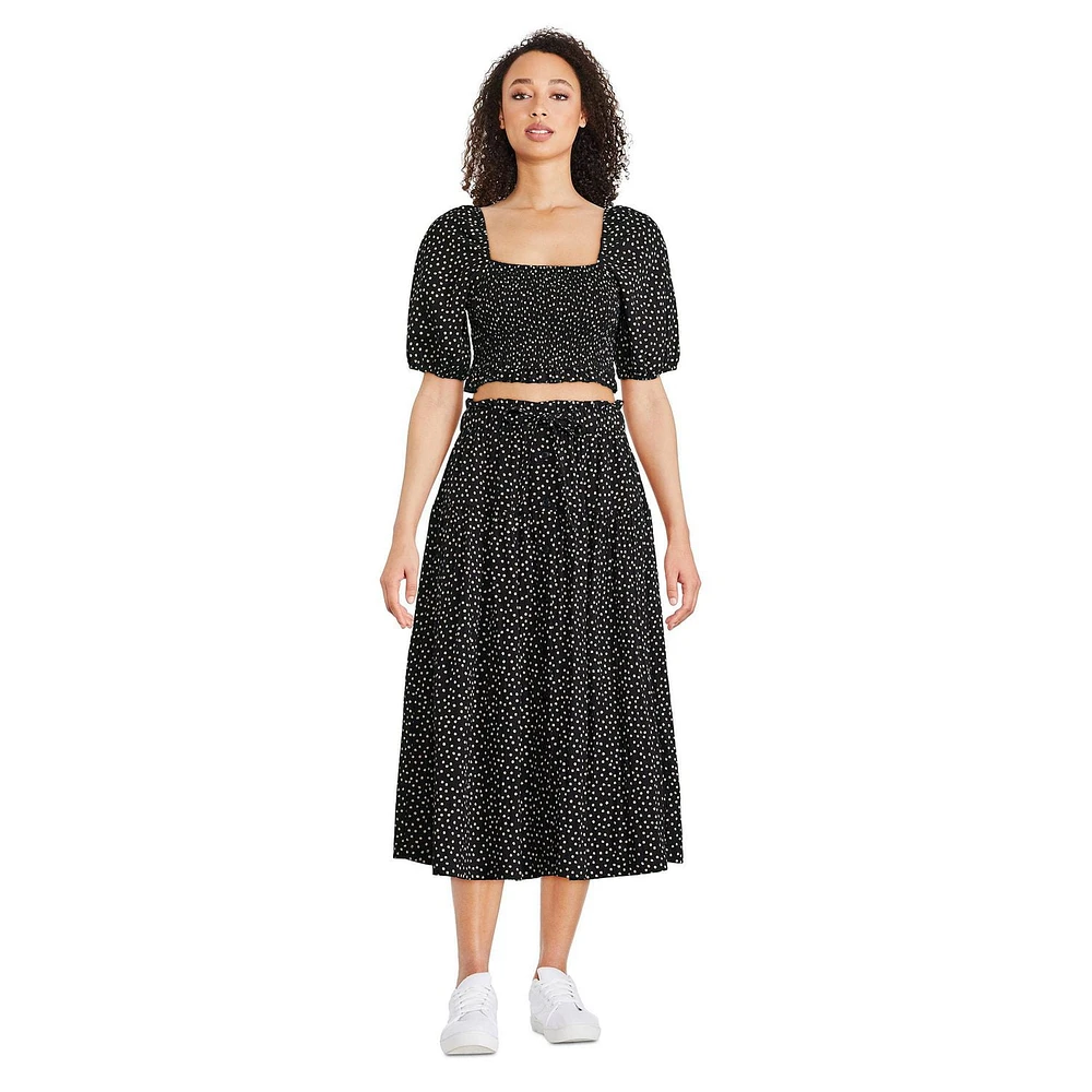 Jupe mi-longue boutonnée à l’avant George pour femmes Tailles TP–TTG