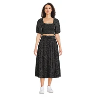 Jupe mi-longue boutonnée à l’avant George pour femmes Tailles TP–TTG