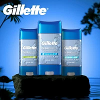 Antisudorifique et désodorisant en gel transparent Gillette pour hommes Pluie tropicale paquet jumelé, 108 g chacun