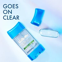 Antisudorifique et désodorisant en gel transparent Gillette pour hommes Pluie tropicale paquet jumelé, 108 g chacun