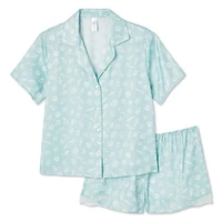 Pyjama 2 pièces en satin George pour femmes Tailles TP–TTG