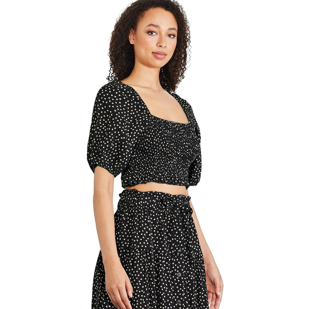 George Women's Smocked Bodice Top, Sizes XS-XXL