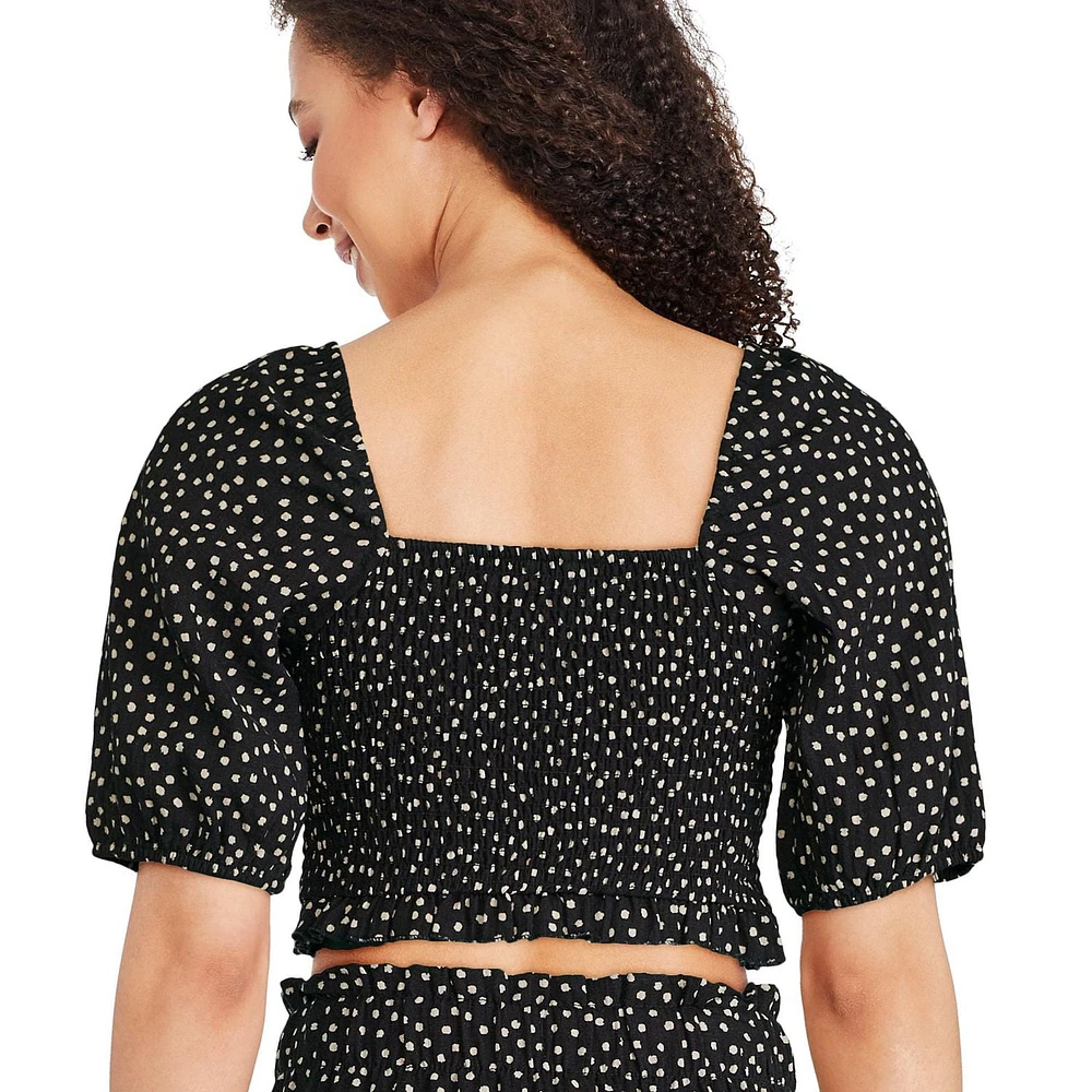 George Women's Smocked Bodice Top, Sizes XS-XXL