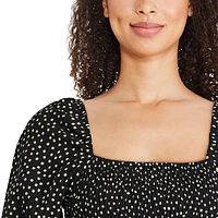 George Women's Smocked Bodice Top, Sizes XS-XXL