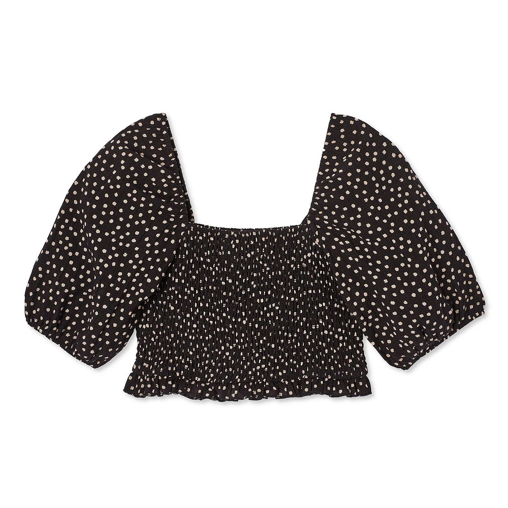 George Women's Smocked Bodice Top, Sizes XS-XXL