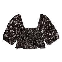 George Women's Smocked Bodice Top, Sizes XS-XXL