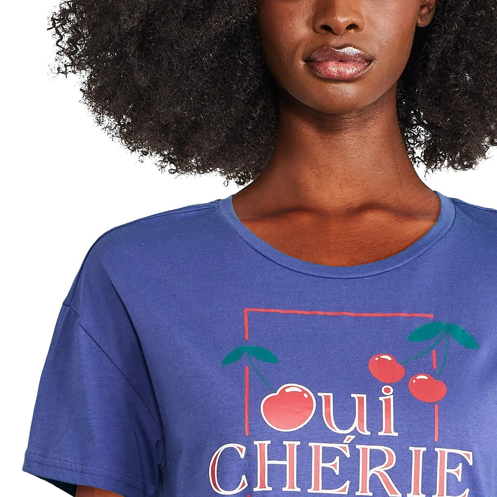 Chemise de nuit à encolure ras du cou George pour femmes