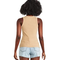 Débardeur côtelé à col haut George pour femmes Tailles TP–TTG