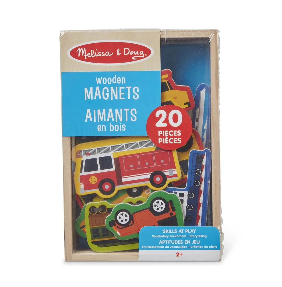 Melissa & Doug Aimants En Bois - Véhicules Favoris