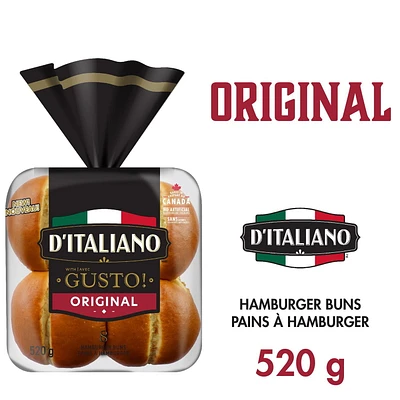 D'Italiano with Gusto!™ Original hamburger buns, 8pk, 520 g