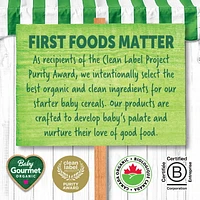 Baby Gourmet Organic Cereal Apple Spinach Oatmeal, Organic whole grain baby cereal - 227 g