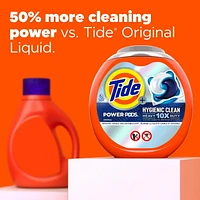 Tide Hygienic Clean Heavy 10x Duty Power PODS Laundry Detergent Pacs, Original Scent, For Visible and Invisible Dirt, 18CT