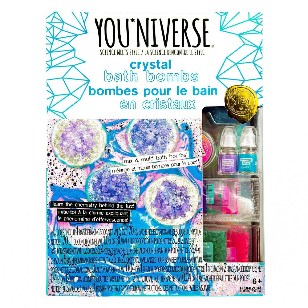 YOUniverse Crystal Bath Bombs, Create Your Own Bath Bombs, YOUniverse Crystal Bath Bombs