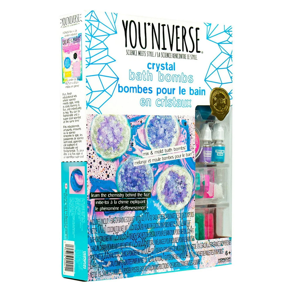 YOUniverse Crystal Bath Bombs, Create Your Own Bath Bombs, YOUniverse Crystal Bath Bombs